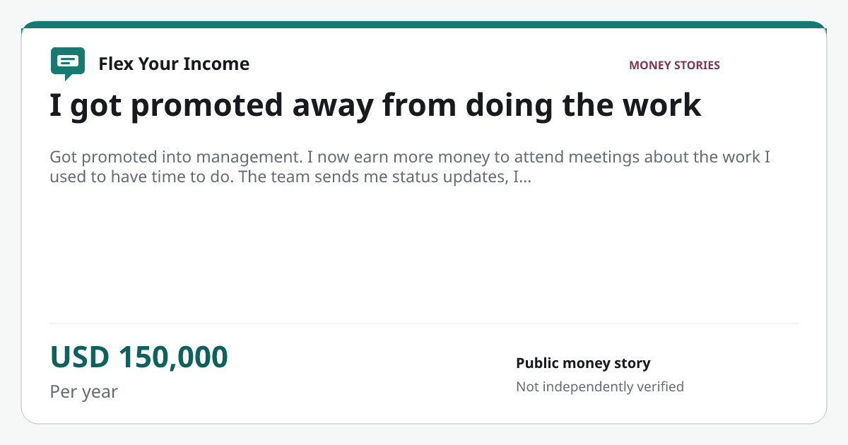 Share preview: I got promoted away from doing the work