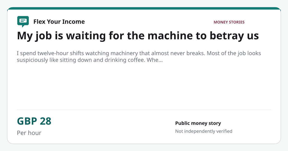 Share preview: My job is waiting for the machine to betray us