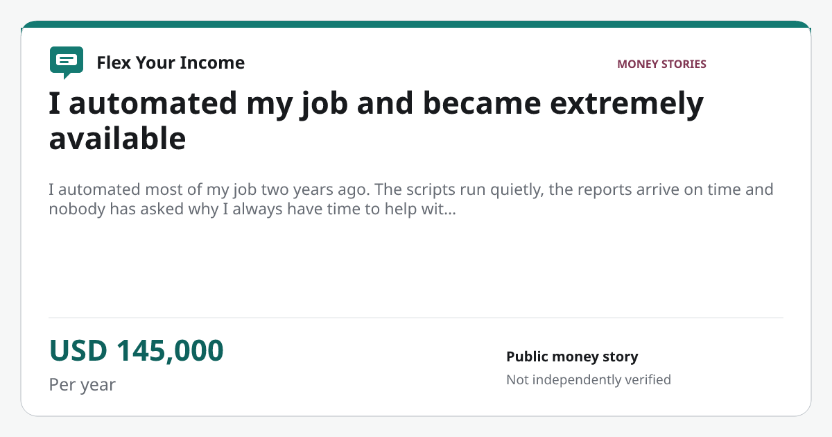 Share preview: I automated my job and became extremely available