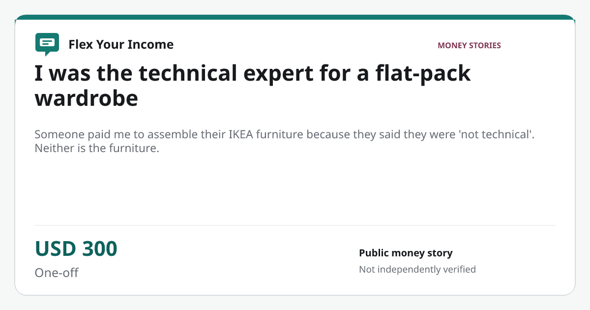 Share preview: I was the technical expert for a flat-pack wardrobe