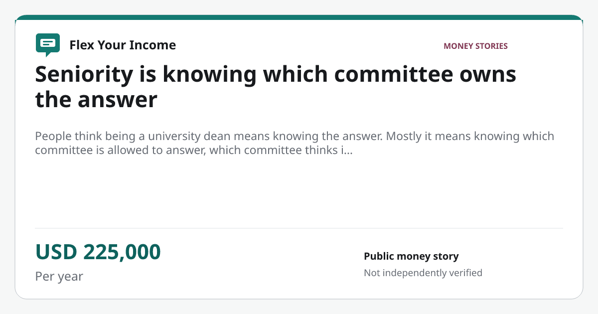 Share preview: Seniority is knowing which committee owns the answer