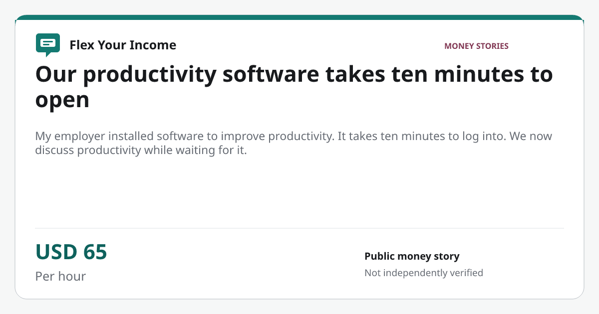 Share preview: Our productivity software takes ten minutes to open